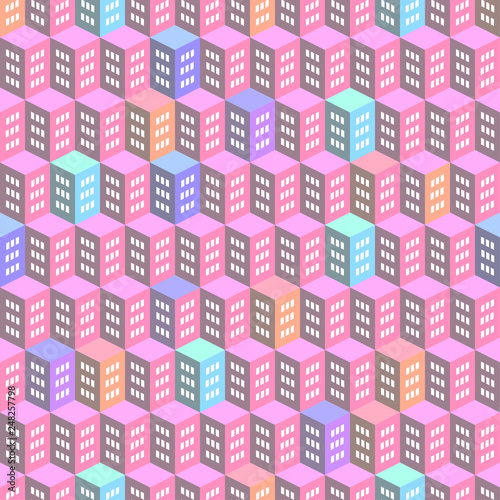 City seamless pattern