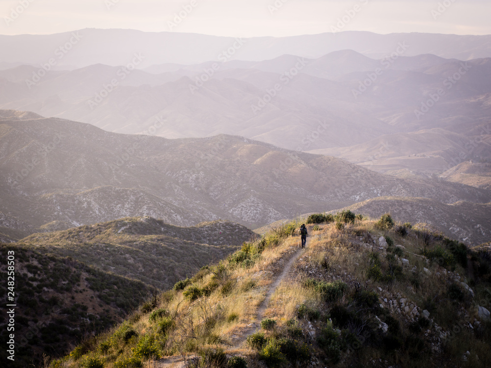 Fototapeta premium woman hiking