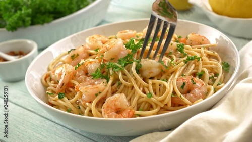 Shrimp Scampi with Spaghetti