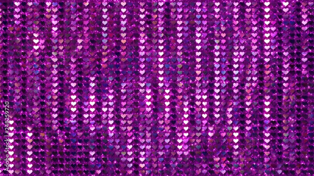 Glitter Heart Spangle curtain background Glitter Heart Spangle curtain background