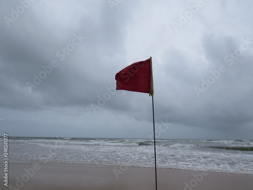 flag on the beach