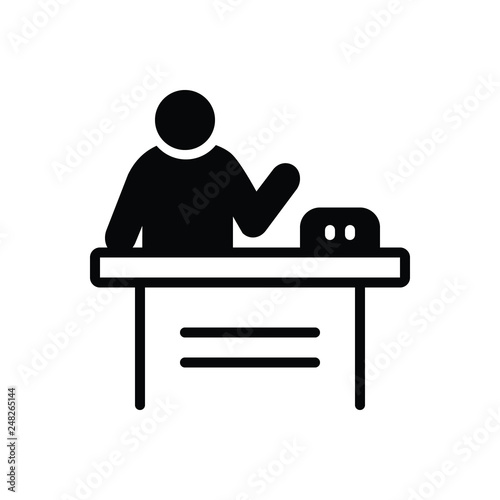 Black solid icon for product demo 