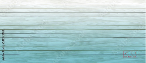 Blue wood header on vector vintage background. Old wall wooden vintage floor. Wooden board texture. Horizontal backdrop. Banner design. Nature background.