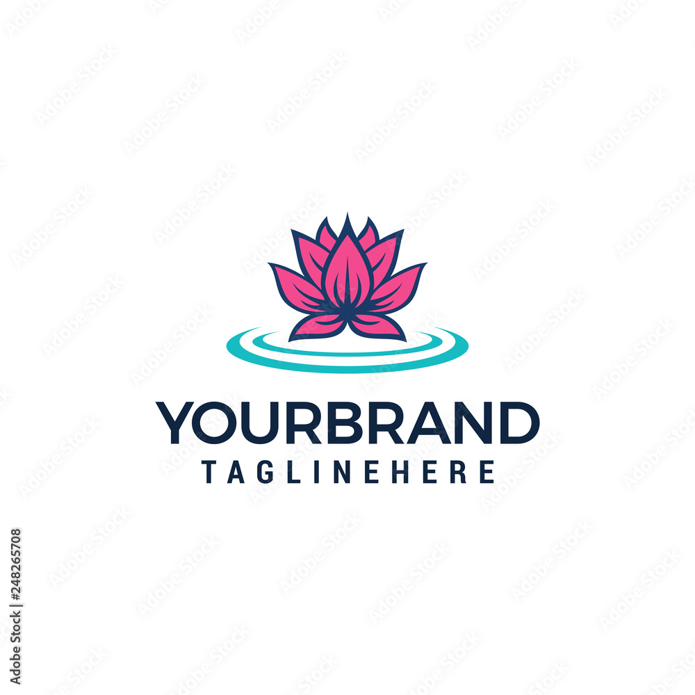 Lotus Flower Logo Beauty Spa salon logo design concept template Lotus Flower Logo Beauty Spa salon logo design concept template