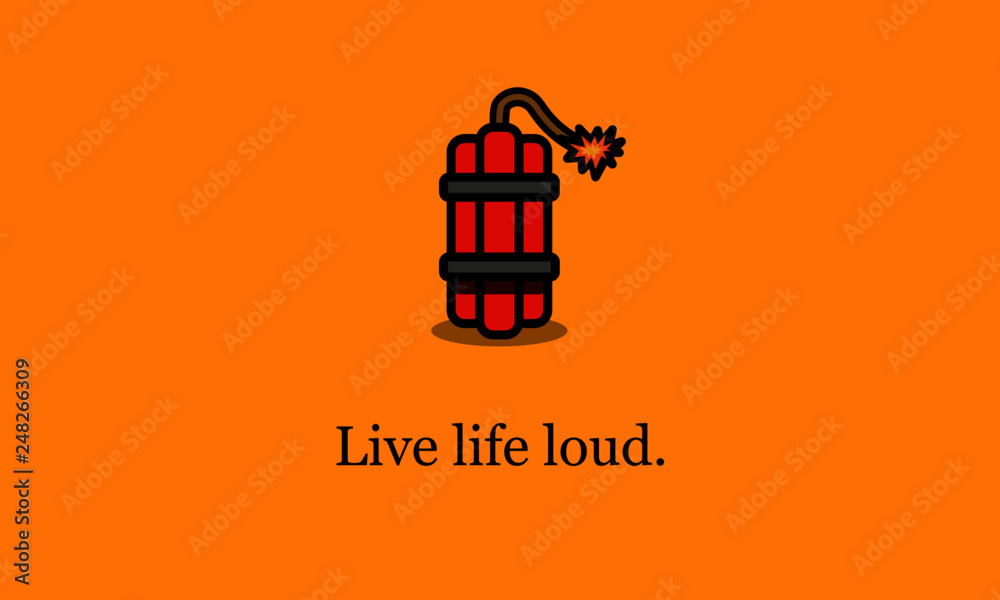 Live Life Loud Motivational Quote Poster Design