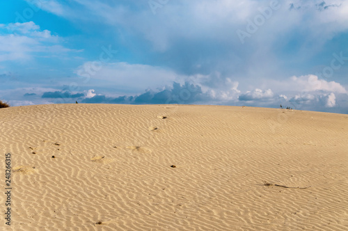 Thick clouds above the sand dunes in the Thar desert 