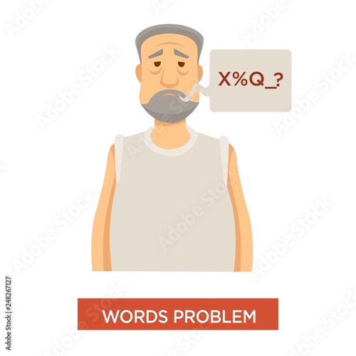 Words problem Alzheimer disease symptom elderly man