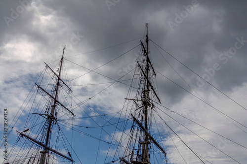 masts from a sail ship