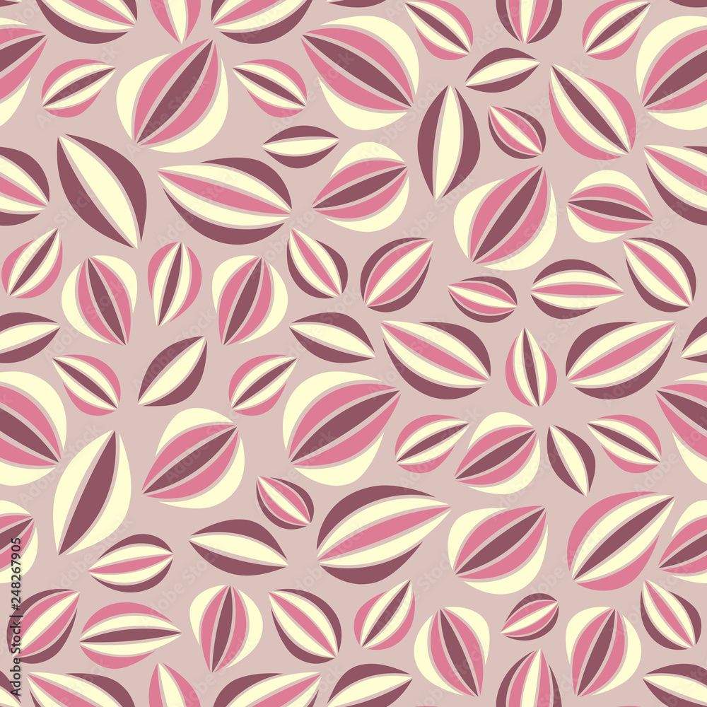 Seamless abstract pattern with floral ornament of leaves. wall mural ...