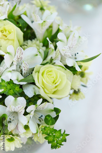 bouquet of white roses