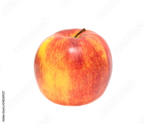 Ripe apple on a white background, studio photo.