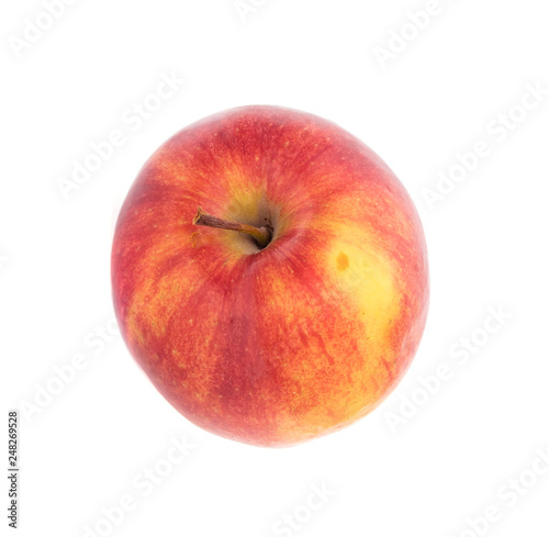 Ripe apple on a white background, studio photo.