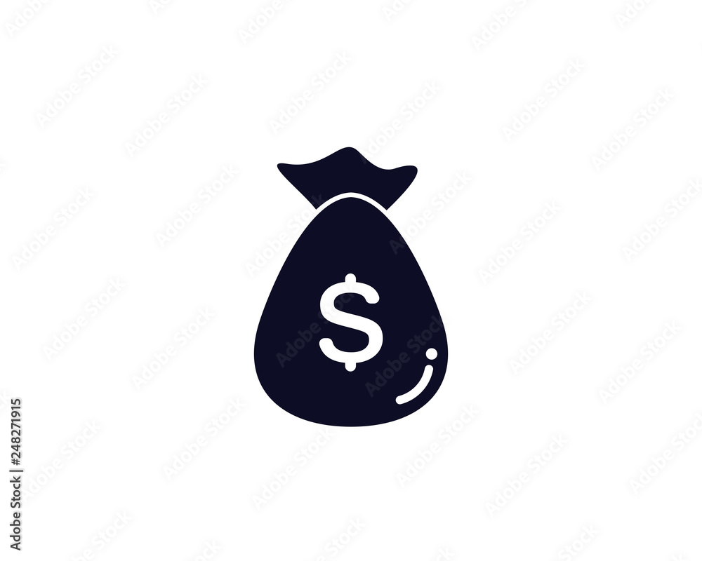 Money bag icon illustration isolated sign symbol. Money bag vector logo. Money bag icon illustration isolated sign symbol. Money bag vector logo.
