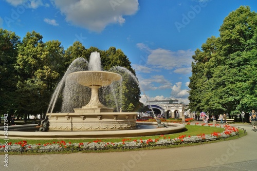 Fountain in the Saxon Garden in Warsaw