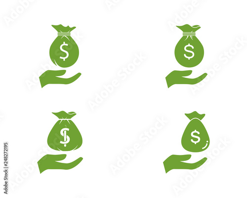 Money bag icon illustration isolated sign symbol. Money bag vector logo.