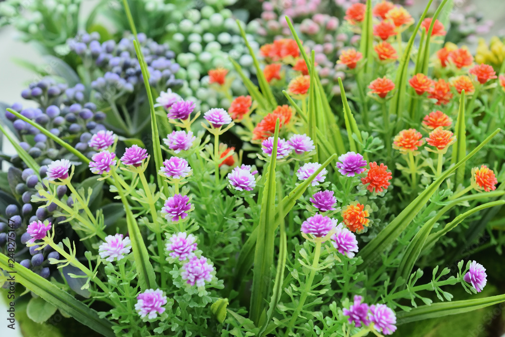 Artificial Flowers in Shop