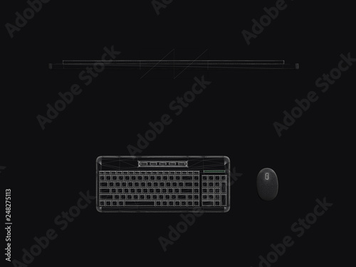 Background with computer