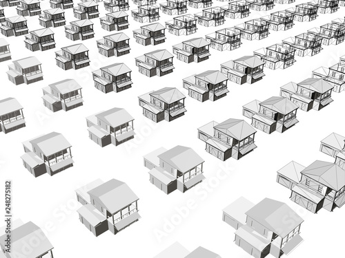 Background with houses
