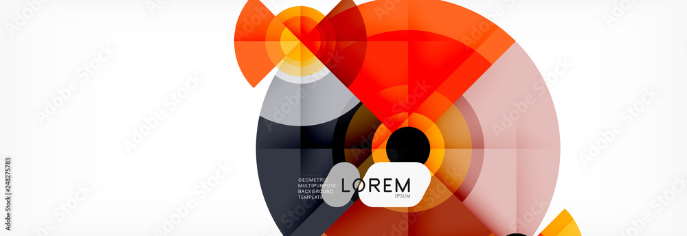 Minimal geometric circles and triangles abstract background, techno modern design, poster template Minimal geometric circles and triangles abstract background, techno modern design, poster template