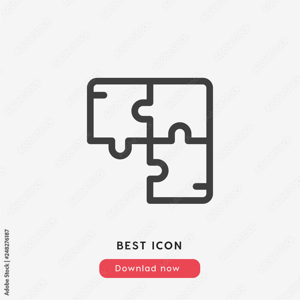 puzzle icon vector