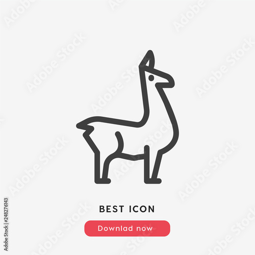 lama vector icon