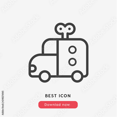 toy truck icon vector