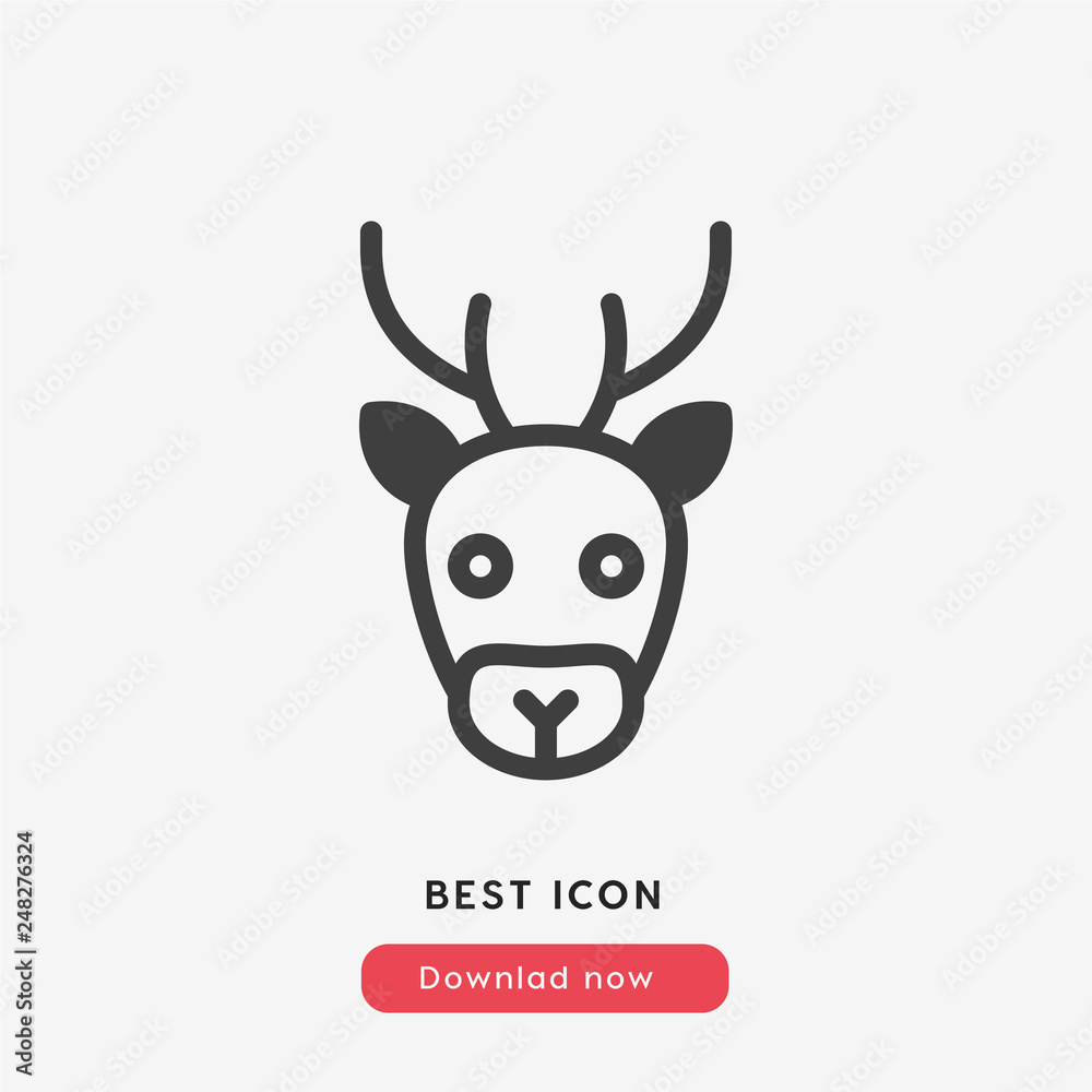 deer icon vector deer icon vector