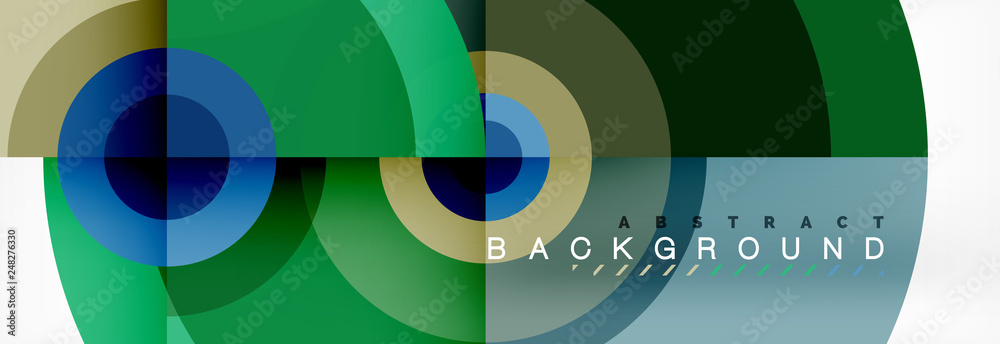 Obraz premium Vector circle composition, geometric minimal design illustration