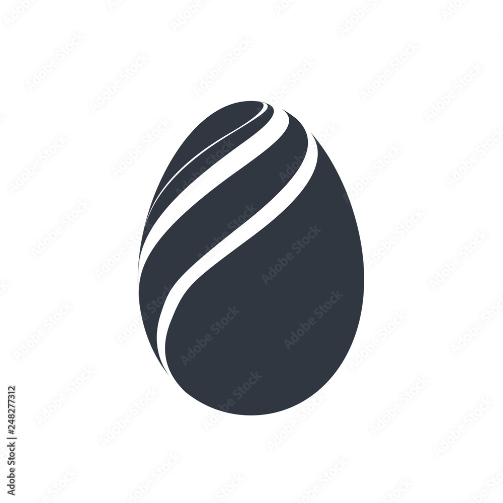 Easter egg icon. Black egg sign, isolated white background. Simple design, decoration Happy Easter. Holiday decorative element. Cute pattern ornament celebration. Spring symbol. Vector illustration Easter egg icon. Black egg sign, isolated white background. Simple design, decoration Happy Easter. Holiday decorative element. Cute pattern ornament celebration. Spring symbol. Vector illustration