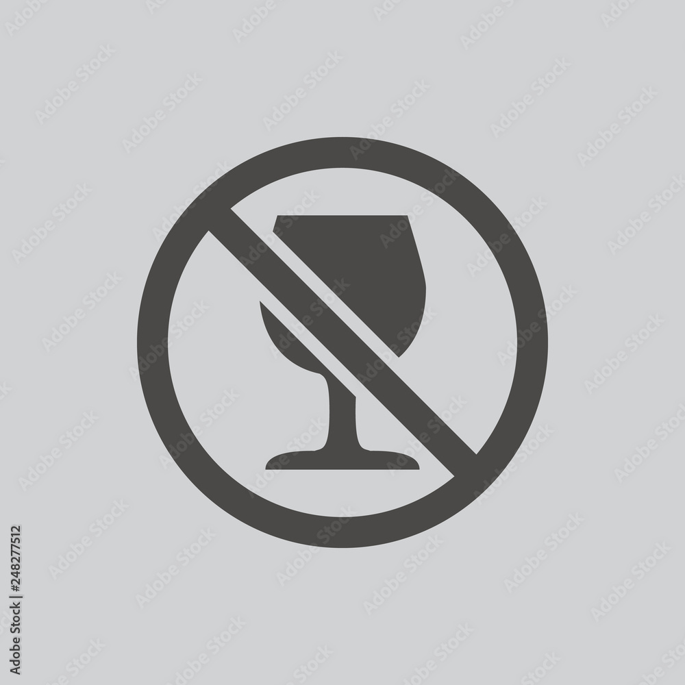 No alcohol. icon isolated sign symbol and flat style for app, web and digital design. Vector illustration. No alcohol. icon isolated sign symbol and flat style for app, web and digital design. Vector illustration.