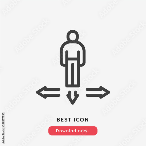 direction of man icon vector