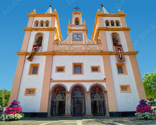 Cathedral of Angra do Heroismo (Igreja da Santissimo Salvador da Se), dated from 16th century, located on Azorean island of Terceira. It is the largest religious institution on Azores.