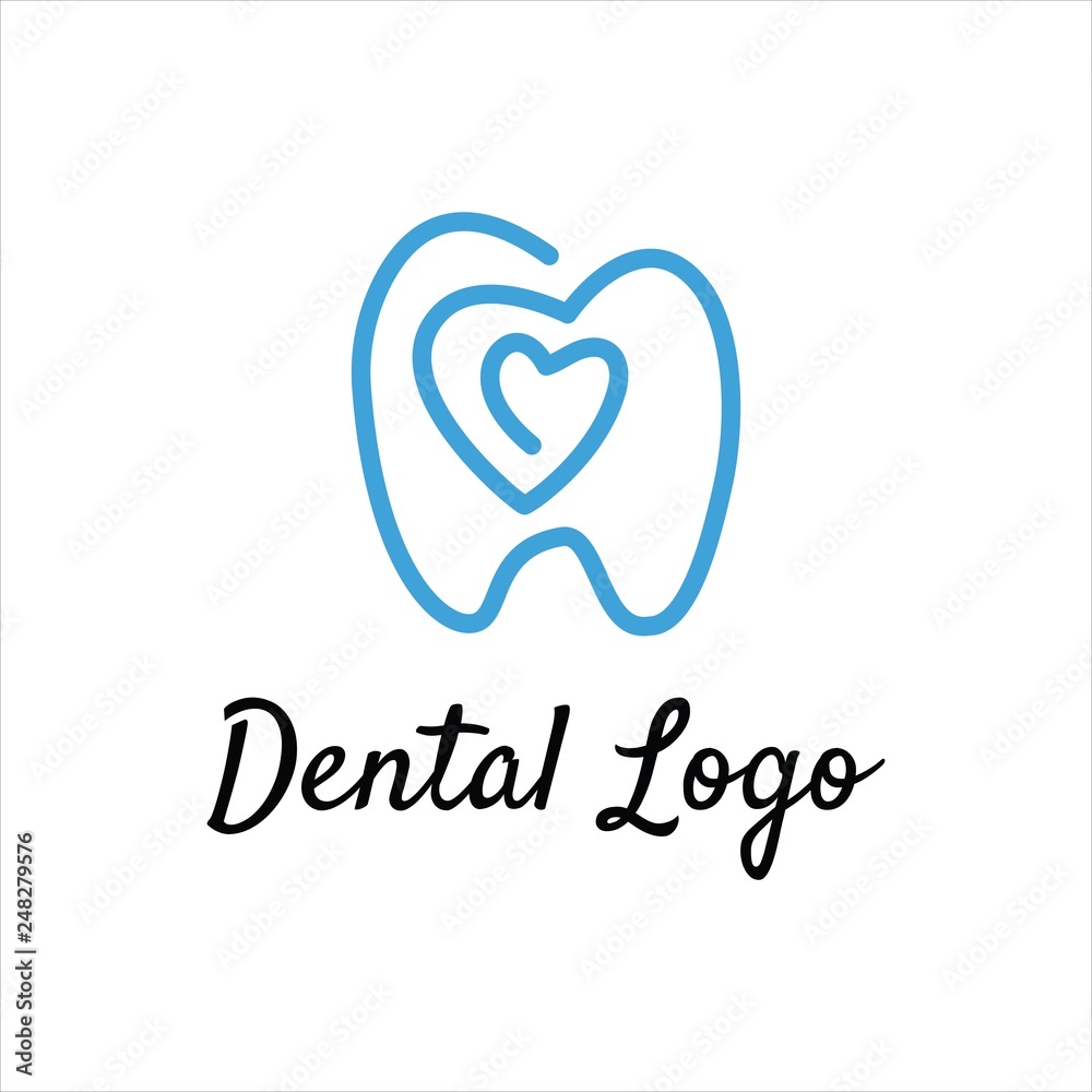 Modern Dental Medical Logo Illustration, Vector. Modern Dental Medical Logo Illustration, Vector.