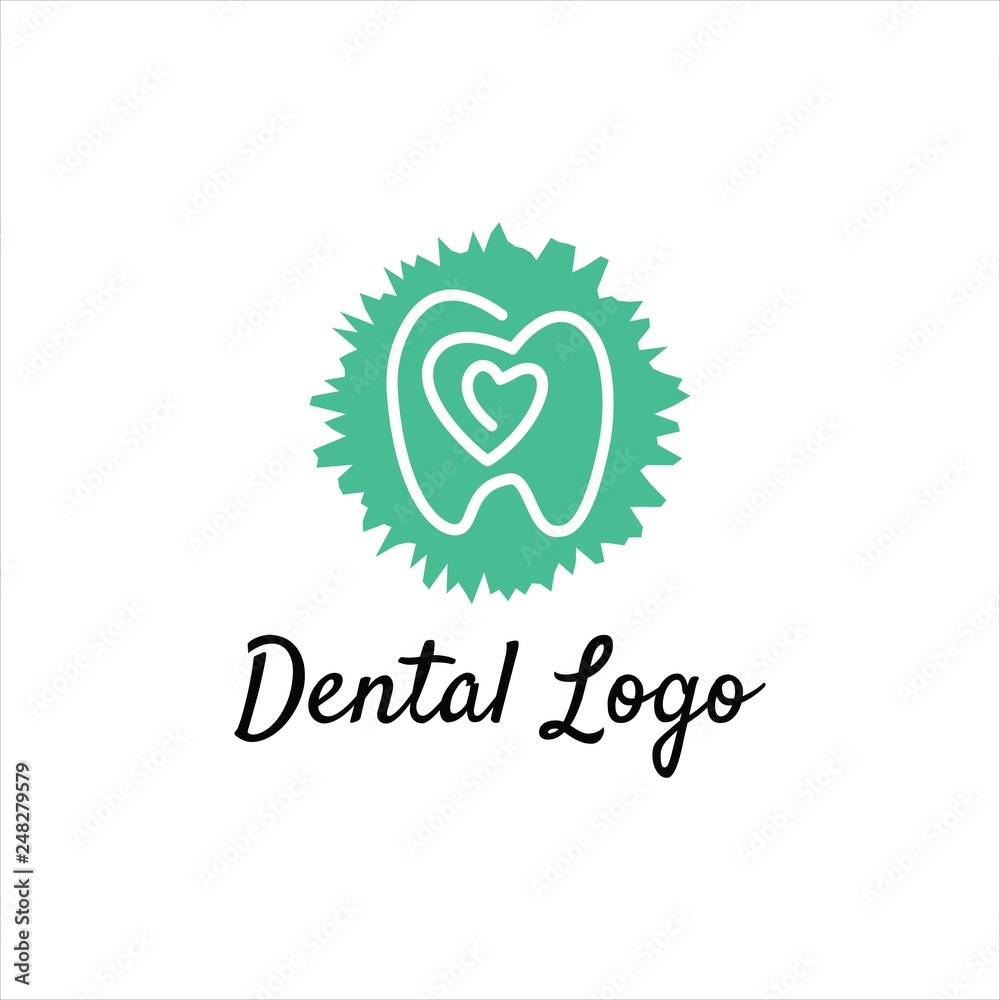 Modern Dental Logo Illustration, Vector. Modern Dental Logo Illustration, Vector.
