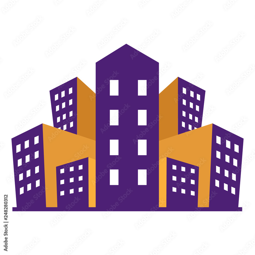 Modern building skyline vector illustration Modern building skyline vector illustration