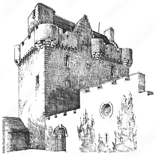 Old castle #sketch #isolated #vector