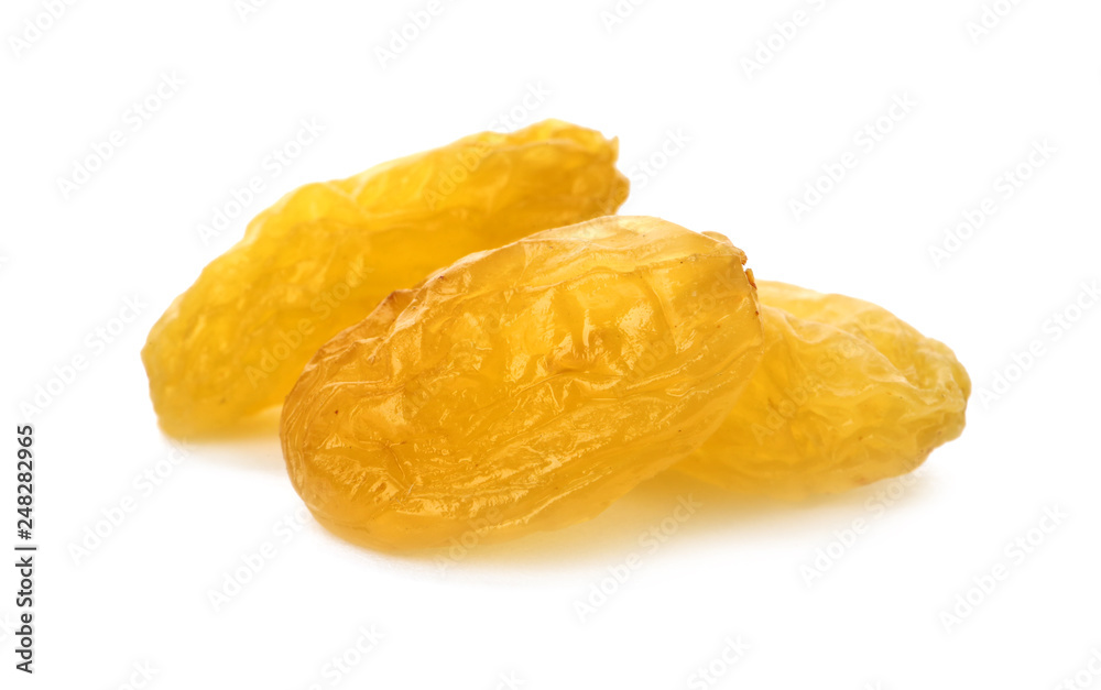 Tasty raisins on white background. Healthy dried fruit Tasty raisins on white background. Healthy dried fruit