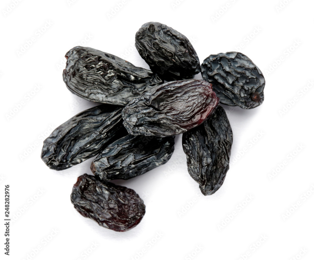 custom made wallpaper toronto digitalTasty raisins on white background, top view. Healthy dried fruit