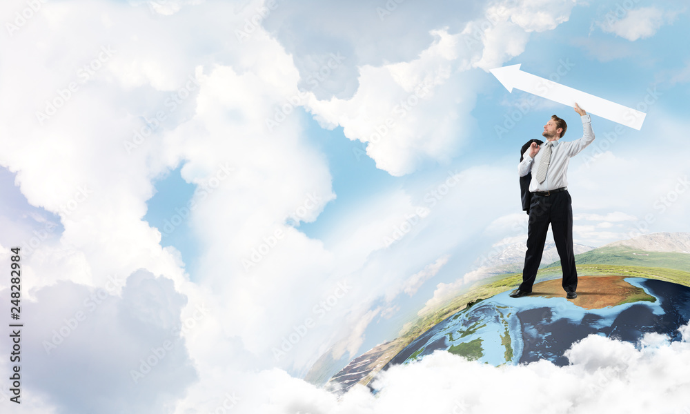 Businessman startup conceptual image Businessman startup conceptual image