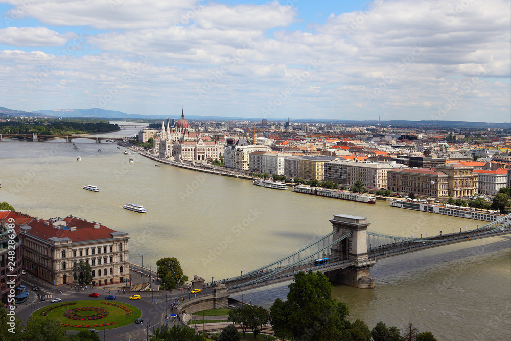 Aerial View of Budapest,Hungary. Wonderful Budapest View from Above.