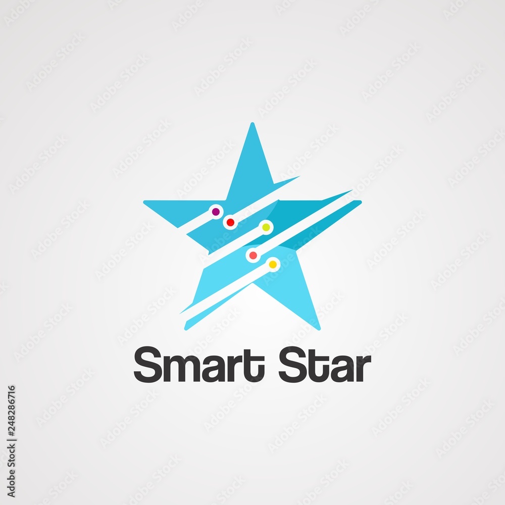 smart star logo vector,icon,element,and template