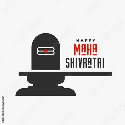 lord shiva shivling idol illustration for maha shivratri festival