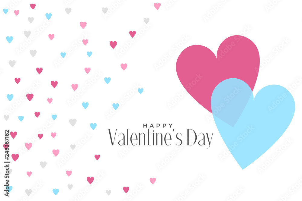 cute hearts pattern valentines day background
