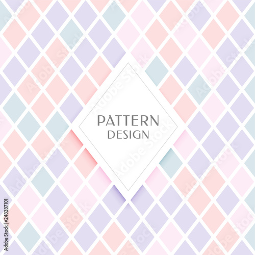 elegant diamond shape pattern in pastel colors