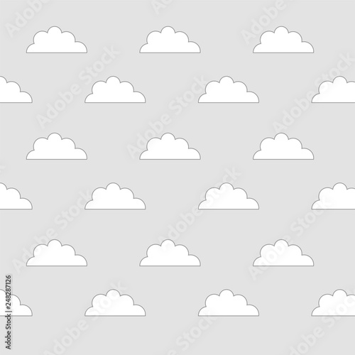 stylish clouds pattern gray background