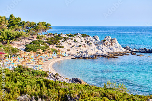 Fototapeta Naklejka Na Ścianę i Meble -  Beautiful Orange beach in Sithonia