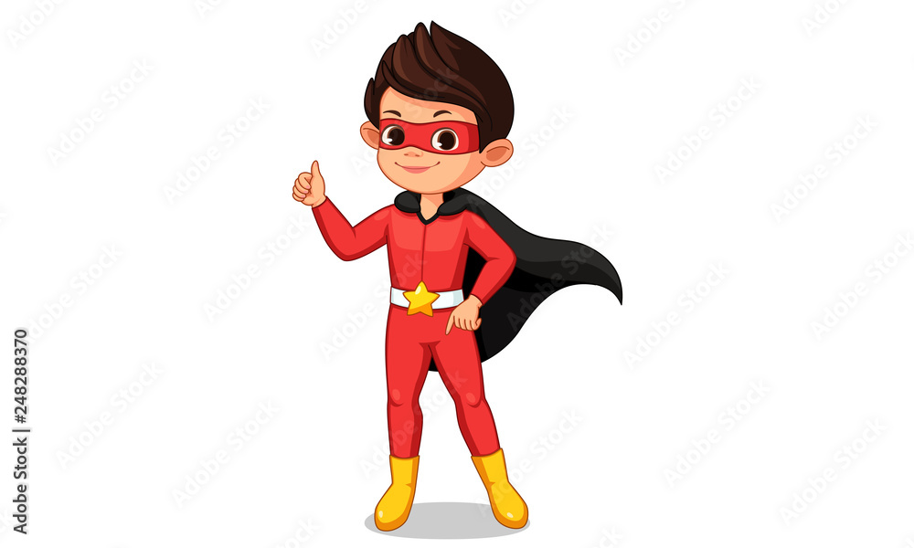 Little super hero kid