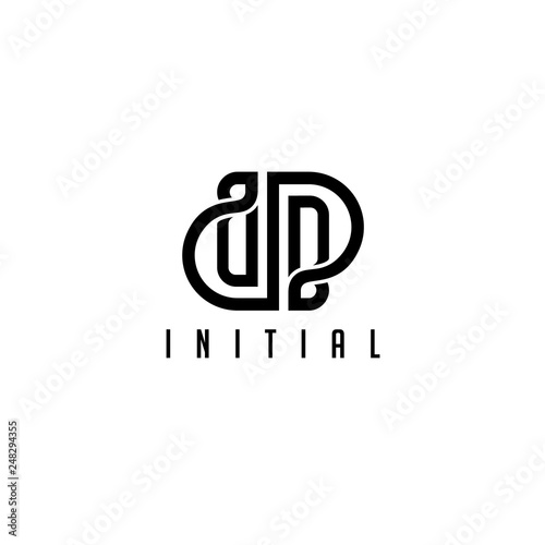 Initial letter D P Logo Vector.