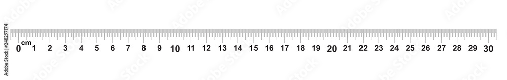 Ruler 30 centimeter. Ruler 300 mm. Value of division 0.5 mm. Precise length measurement device. Calibration grid. Ruler 30 centimeter. Ruler 300 mm. Value of division 0.5 mm. Precise length measurement device. Calibration grid.