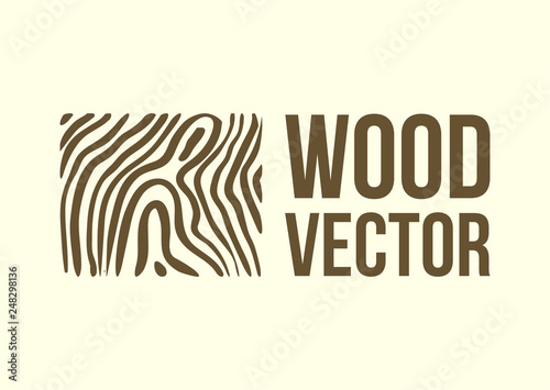 Wood and timber texture symbol logo illustration